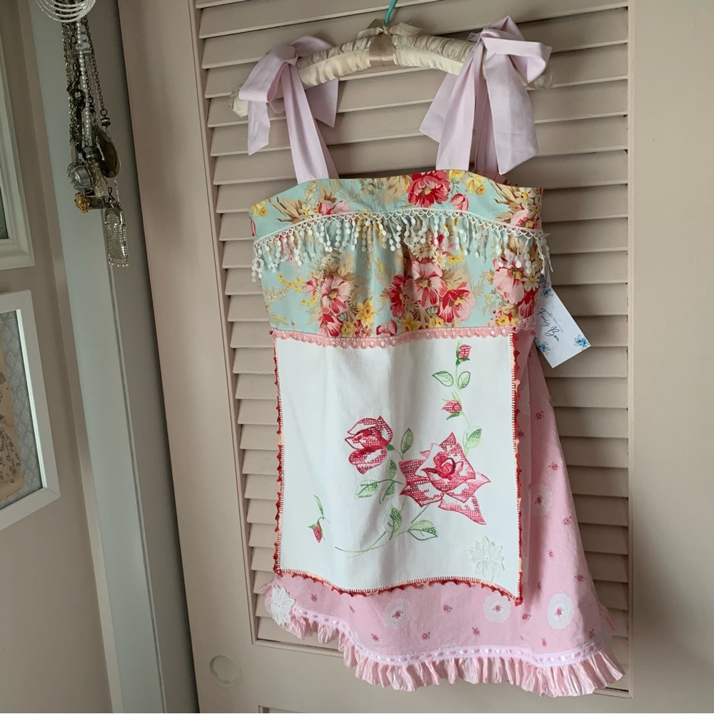 UPCYCLED Cottagecore Vintage Fabric Cami Tank Top